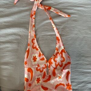 Floral Halter Mini Dress